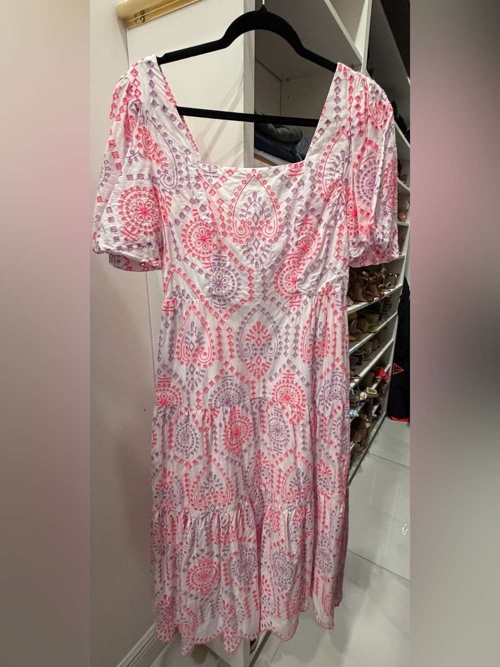 Lilly Pulitzer Pink & Lavender Printed Midi Dress